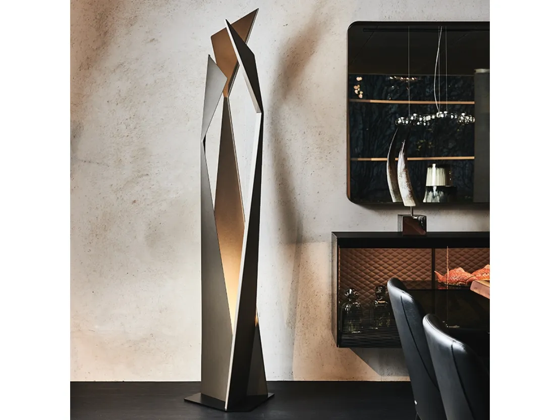 Lampada da terra in acciaio Thriller di Cattelan Italia