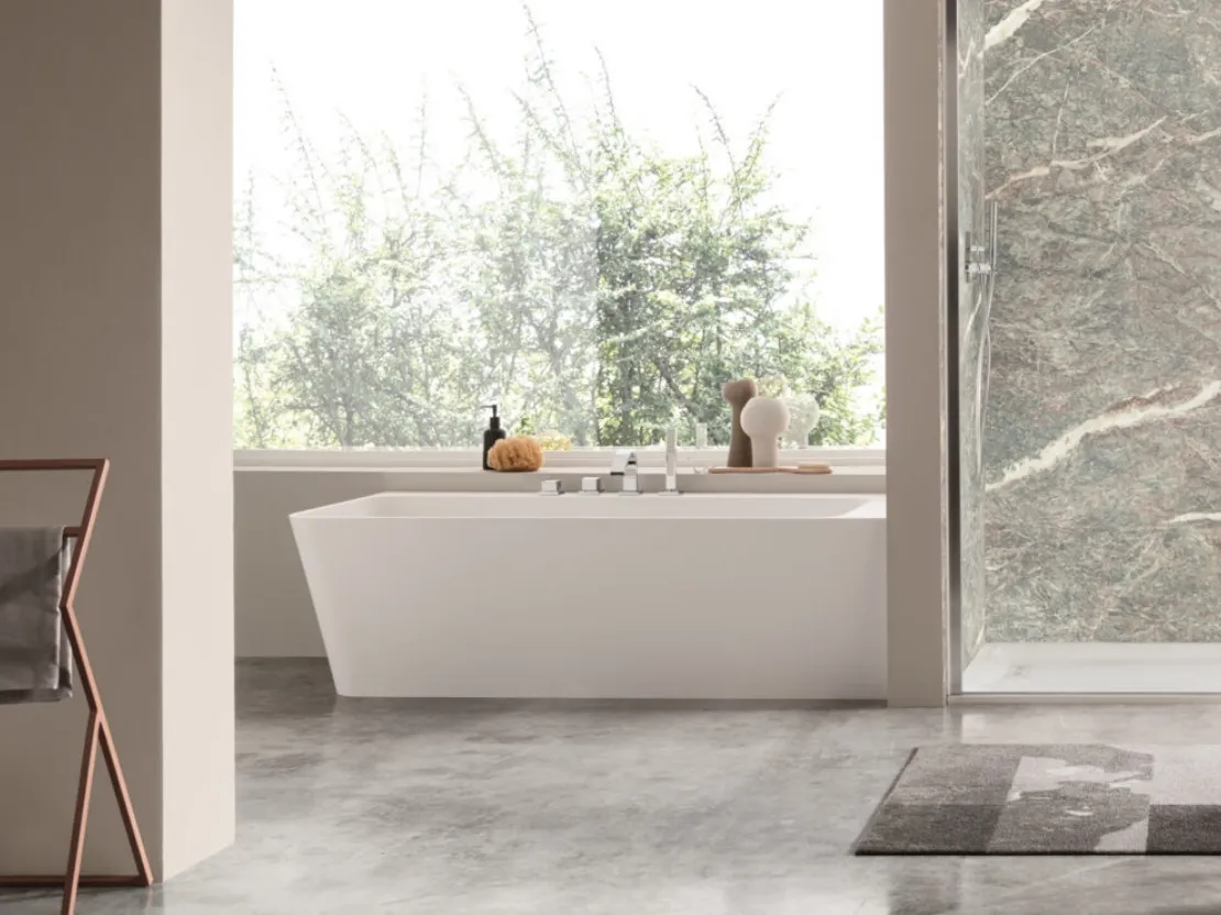 Vasca da bagno ad angolo Eden di Arcom