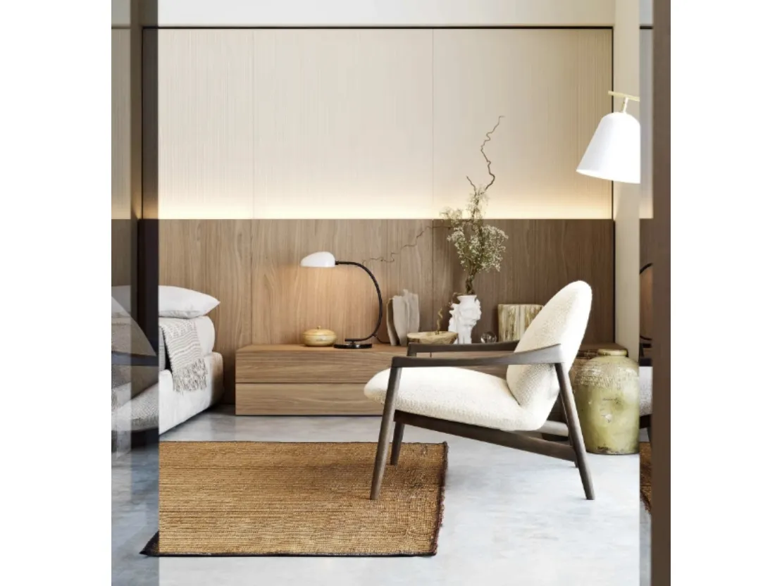 Comodino Easy System in rovere di Novamobili