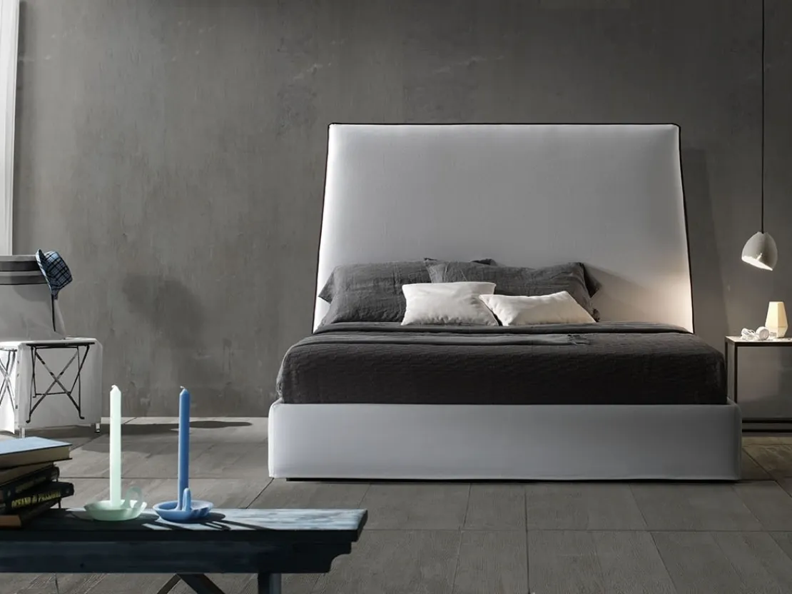 Letto con testiera Tatami Alto con contenitore di Excò