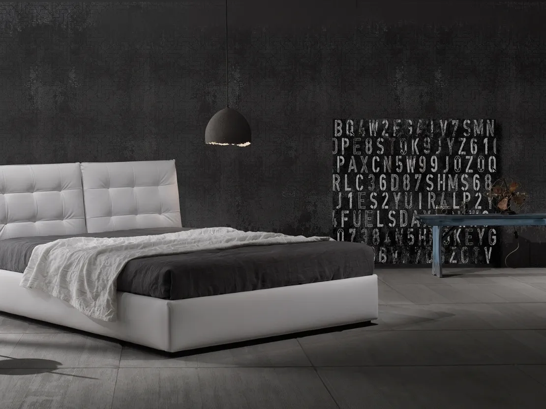 Letto in vellutino imbottito Zoè Quattro Ring 28 di Excò