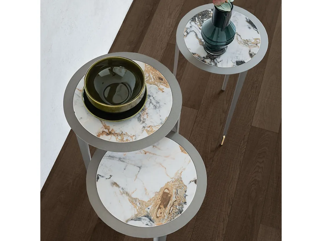 Consolle moderna su più livelli Brio Keramic di Cattelan Italia
