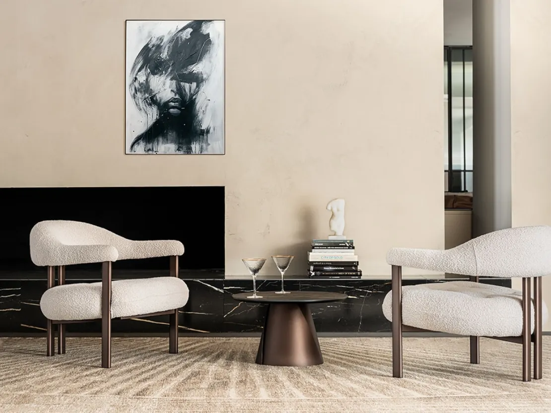 Poltrona in tessuto Greta Lounge di Cattelan Italia