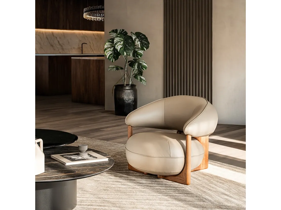 Poltrona in pelle Ruby Lounge di Cattelan Italia