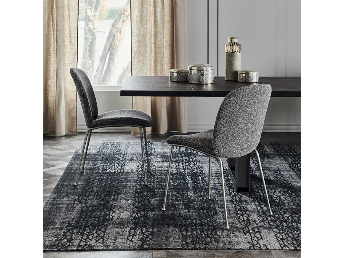 Sedia in tessuto con struttura in metallo Tina di Cattelan Italia