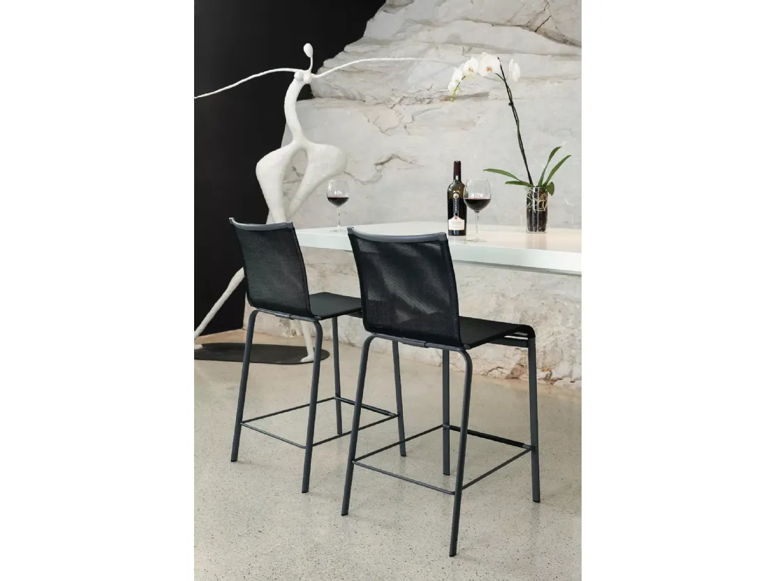 Sgabello Net in soft texplast di Bontempi