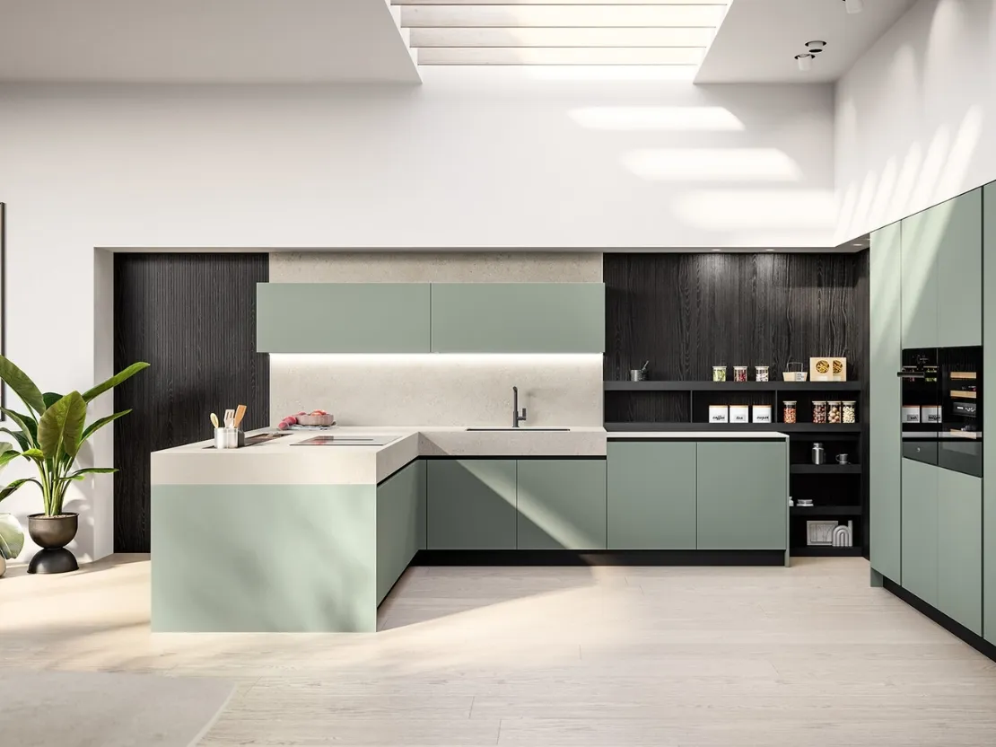 Cucina Moderna con penisola Cloe 01 di Arredo3